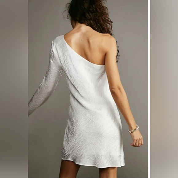 Free People Third Form RunningWater One-Shoulder Dress White - Picture 2 of 3